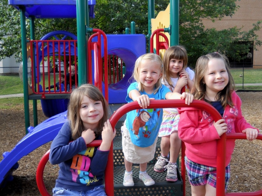 girls on the playground